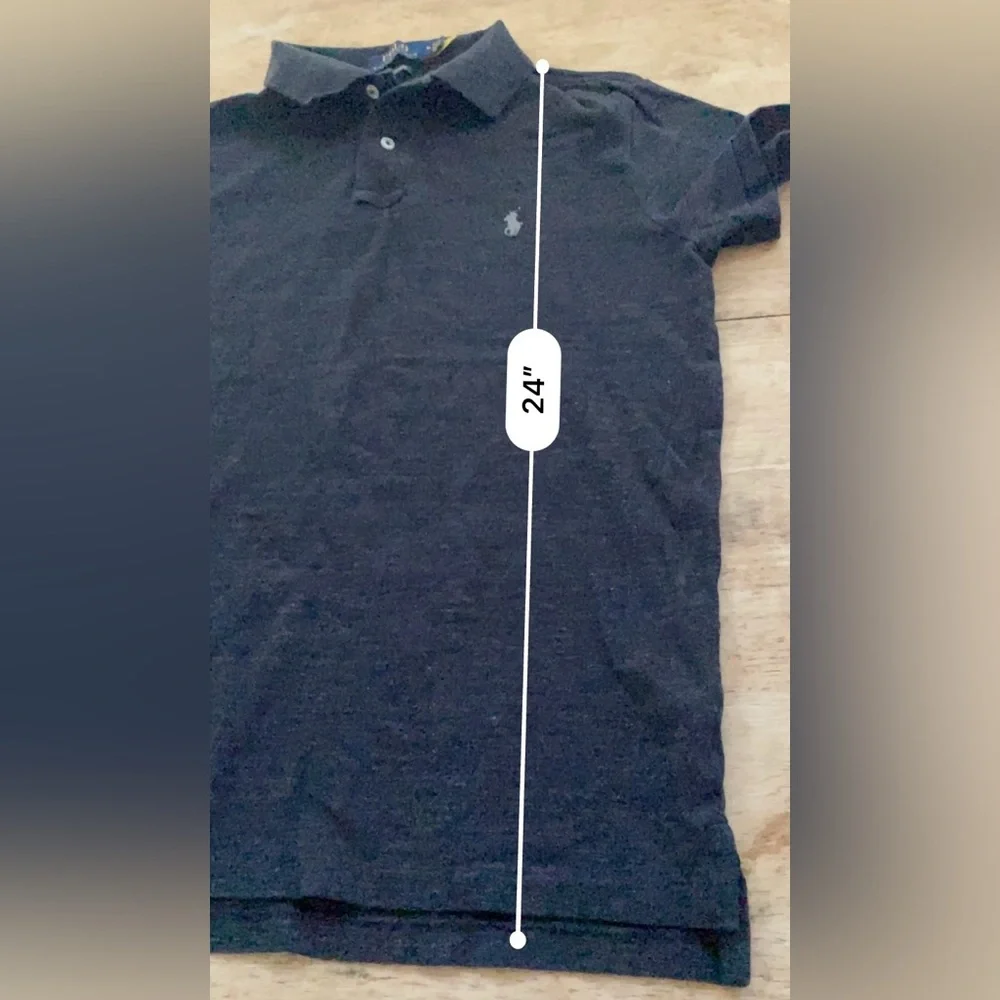 Polo Ralph Lauren‎ Men’s Sz Medium Custom Slim Fit Merled Dark Gray Polo